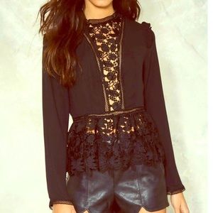 Nasty Gal x Lucy Wang Crochet Blouse